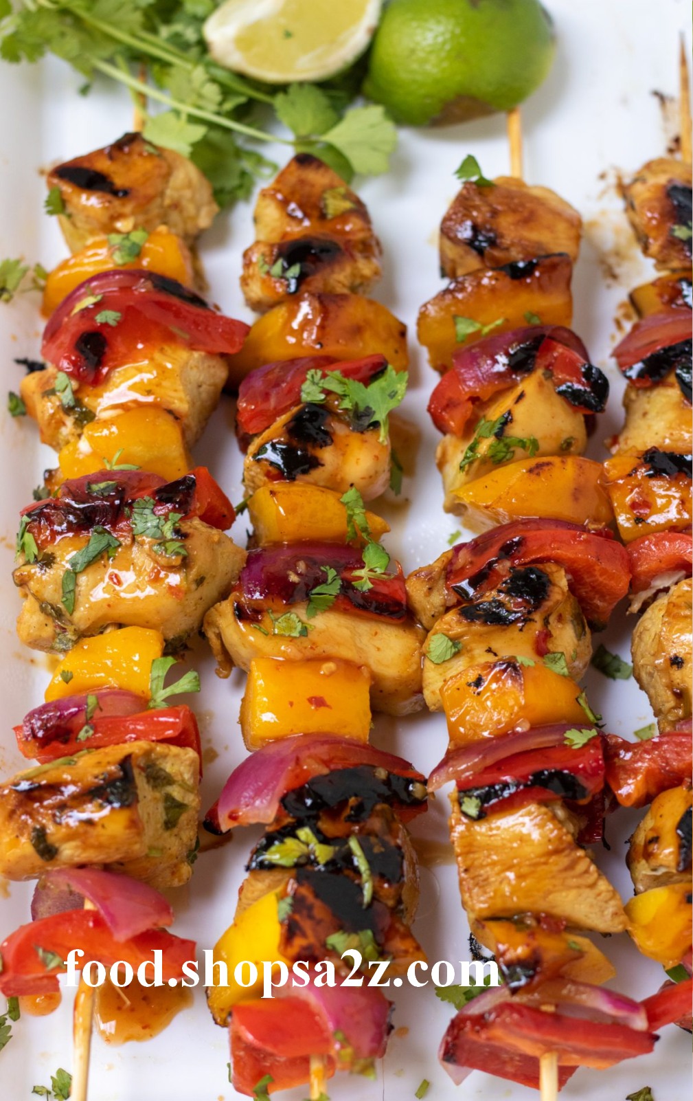 Grilled Mango Chicken Kabobs